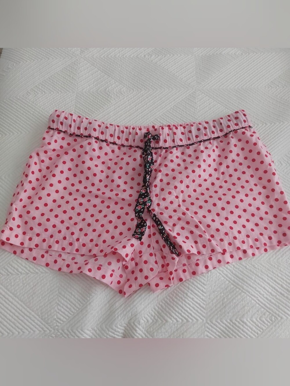 Pink Polka Dot Women's Sleep Shorts